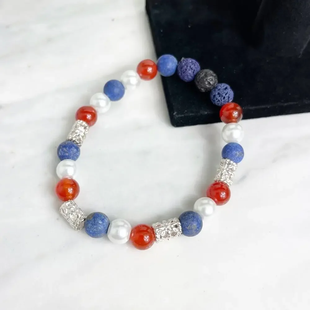 Aromatherapy Lava Stone Handmade Beaded Bracelet